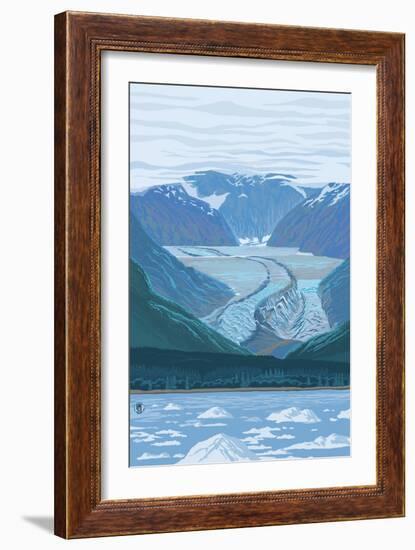 Glacier - Waterline-Lantern Press-Framed Art Print