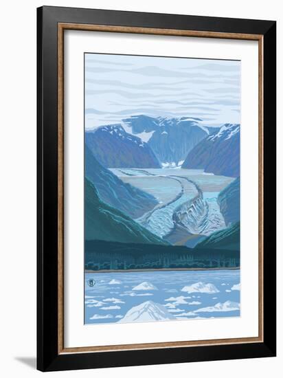 Glacier - Waterline-Lantern Press-Framed Art Print