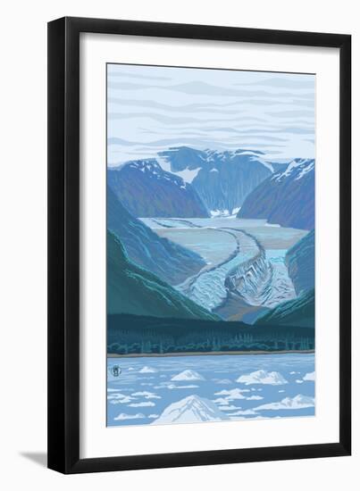 Glacier - Waterline-Lantern Press-Framed Art Print