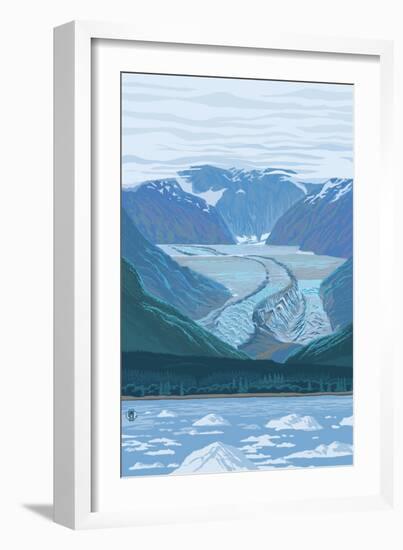 Glacier - Waterline-Lantern Press-Framed Art Print
