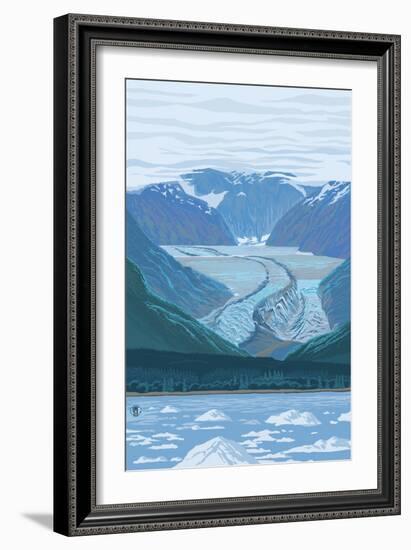 Glacier - Waterline-Lantern Press-Framed Art Print