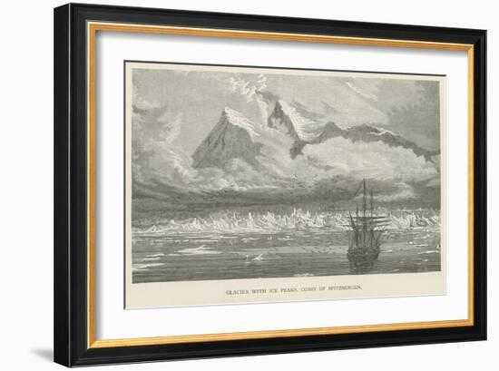 Glacier with Ice Peaks, Coast of Spitzbergen-null-Framed Giclee Print