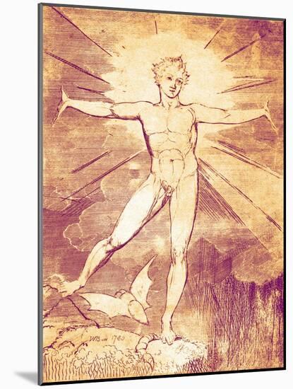 Glad Day by William Blake-William Blake-Mounted Giclee Print