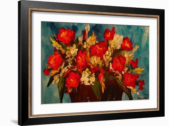 Glad Tiding Rose, 2017 (Acrylic on Canvas)-Patricia Brintle-Framed Giclee Print