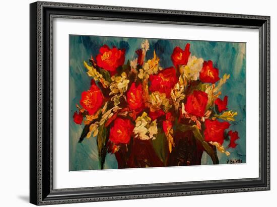 Glad Tiding Rose, 2017 (Acrylic on Canvas)-Patricia Brintle-Framed Giclee Print