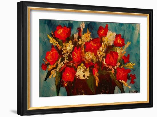 Glad Tiding Rose, 2017 (Acrylic on Canvas)-Patricia Brintle-Framed Giclee Print