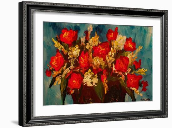 Glad Tiding Rose, 2017 (Acrylic on Wood)-Patricia Brintle-Framed Giclee Print