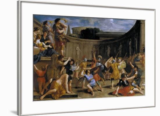 Gladiadores romanos, 1635-1639-Giovanni Francesco Romanelli-Framed Giclee Print