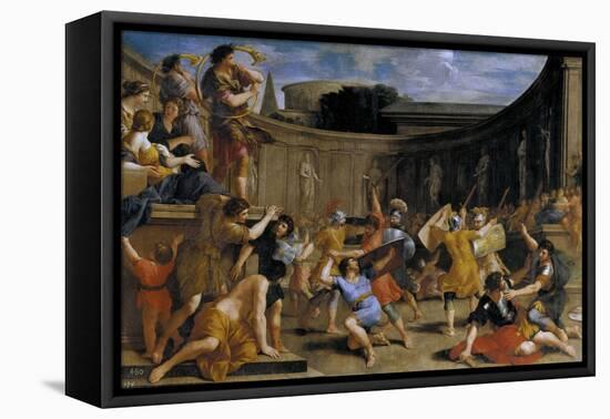 Gladiadores romanos, 1635-1639-Giovanni Francesco Romanelli-Framed Premier Image Canvas