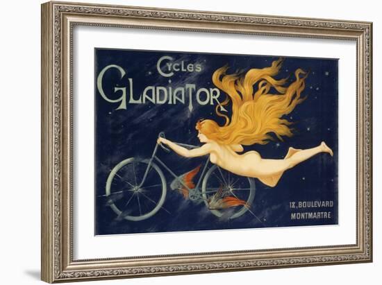 Gladiator Bicycles, Ca 1905, Advertising Poster, Paris. France, 20th Century-null-Framed Giclee Print