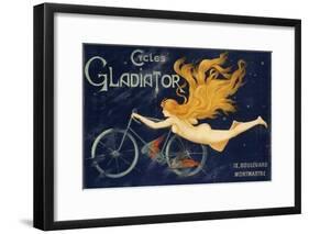 Gladiator Bicycles, Ca 1905, Advertising Poster, Paris. France, 20th Century-null-Framed Giclee Print