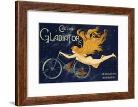 Gladiator Bicycles, Ca 1905, Advertising Poster, Paris. France, 20th Century-null-Framed Giclee Print