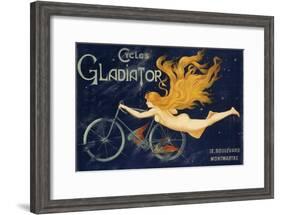 Gladiator Bicycles, Ca 1905, Advertising Poster, Paris. France, 20th Century-null-Framed Giclee Print