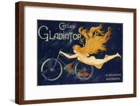 Gladiator Bicycles, Ca 1905, Advertising Poster, Paris. France, 20th Century-null-Framed Giclee Print