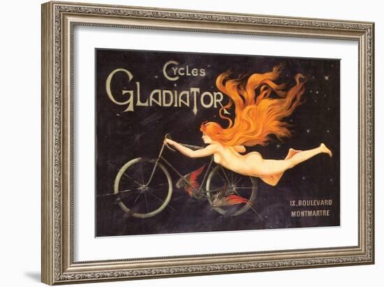 Gladiator Cycles Ad-null-Framed Art Print