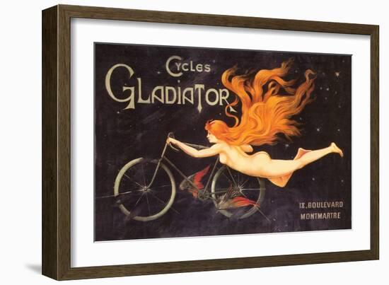 Gladiator Cycles Ad-null-Framed Art Print