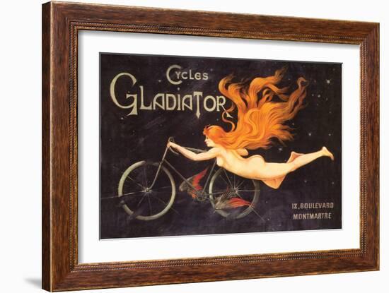 Gladiator Cycles Ad-null-Framed Art Print