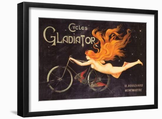 Gladiator Cycles Ad-null-Framed Art Print