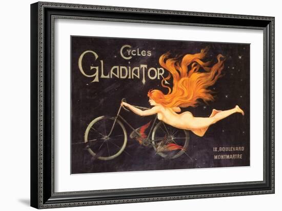 Gladiator Cycles Ad-null-Framed Art Print