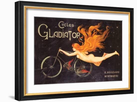 Gladiator Cycles Ad-null-Framed Art Print