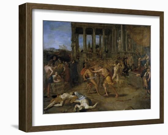 Gladiator Fights-Giovanni Lanfranco-Framed Giclee Print