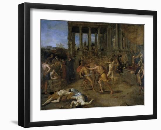 Gladiator Fights-Giovanni Lanfranco-Framed Giclee Print