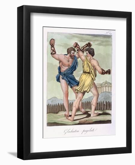 Gladiators, from Antique Rome Engraved by Labrousse, Published 1796-Jacques Grasset de Saint-Sauveur-Framed Giclee Print