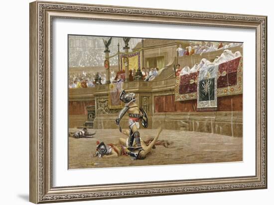 Gladiators in the Roman Arena-Jean-Leon Gerome-Framed Giclee Print