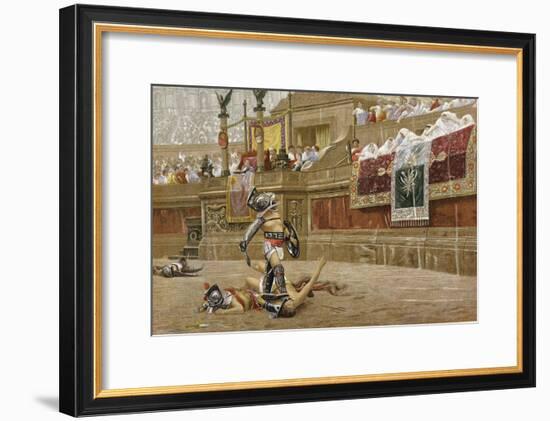 Gladiators in the Roman Arena-Jean-Leon Gerome-Framed Giclee Print