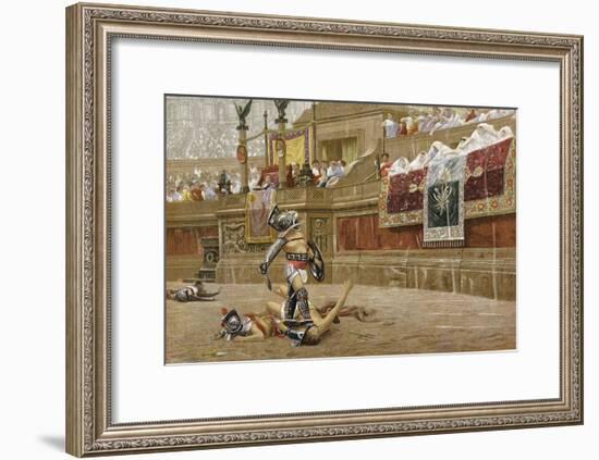 Gladiators in the Roman Arena-Jean-Leon Gerome-Framed Giclee Print