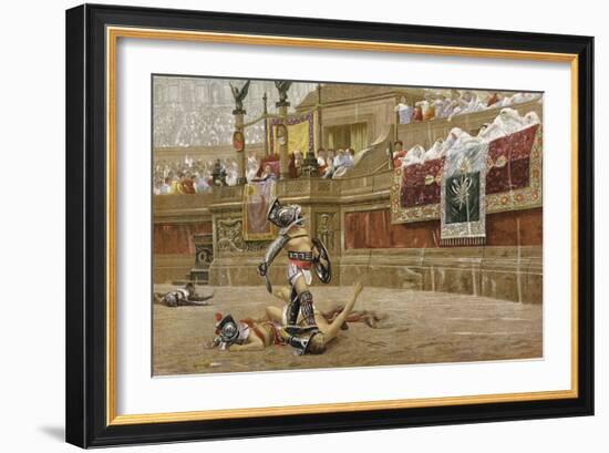 Gladiators in the Roman Arena-Jean-Leon Gerome-Framed Giclee Print