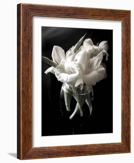 Gladiola Blooms in a Wine Glass-Ruth Palmer 3-Framed Art Print