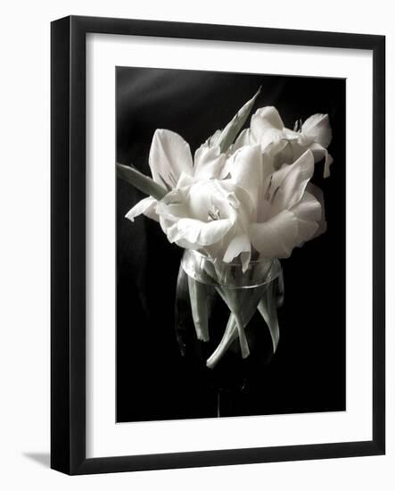 Gladiola Blooms in a Wine Glass-Ruth Palmer 3-Framed Art Print