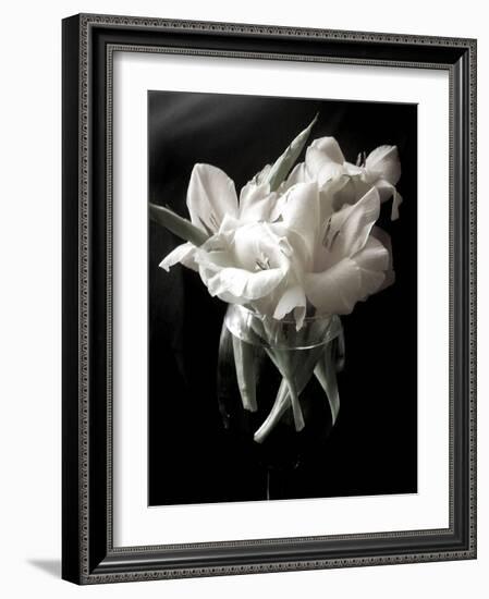 Gladiola Blooms in a Wine Glass-Ruth Palmer 3-Framed Art Print