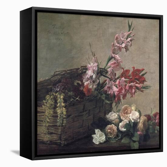 Gladioli and Roses, 1880-Henri Fantin-Latour-Framed Premier Image Canvas