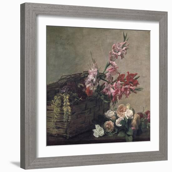 Gladioli and Roses, 1880-Henri Fantin-Latour-Framed Giclee Print