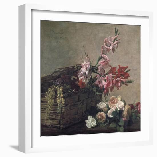 Gladioli and Roses, 1880-Henri Fantin-Latour-Framed Giclee Print