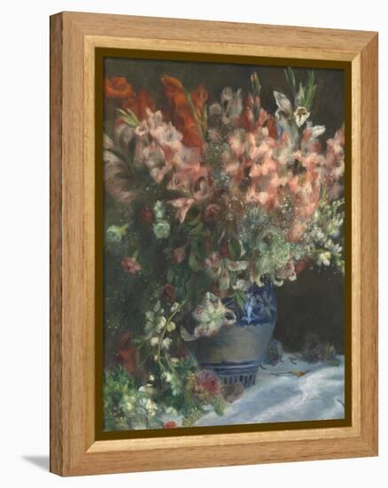 Gladioli in a Vase, C. 1875-Pierre-Auguste Renoir-Framed Premier Image Canvas