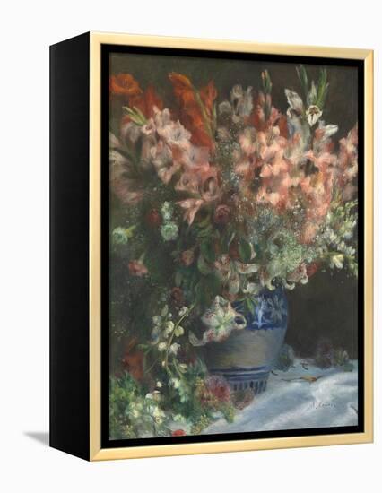 Gladioli in a Vase, C. 1875-Pierre-Auguste Renoir-Framed Premier Image Canvas