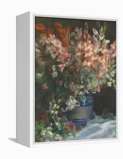 Gladioli in a Vase, C. 1875-Pierre-Auguste Renoir-Framed Premier Image Canvas