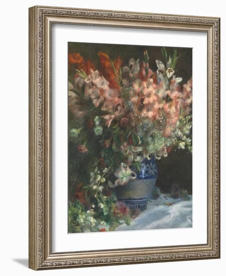 Gladioli in a Vase, C. 1875-Pierre-Auguste Renoir-Framed Giclee Print