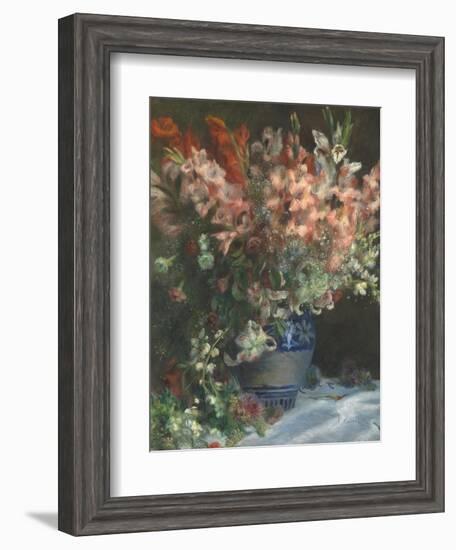 Gladioli in a Vase, C. 1875-Pierre-Auguste Renoir-Framed Giclee Print