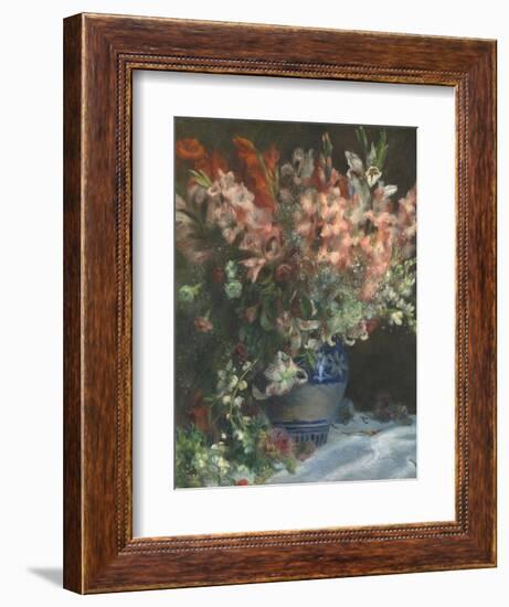 Gladioli in a Vase, C. 1875-Pierre-Auguste Renoir-Framed Giclee Print