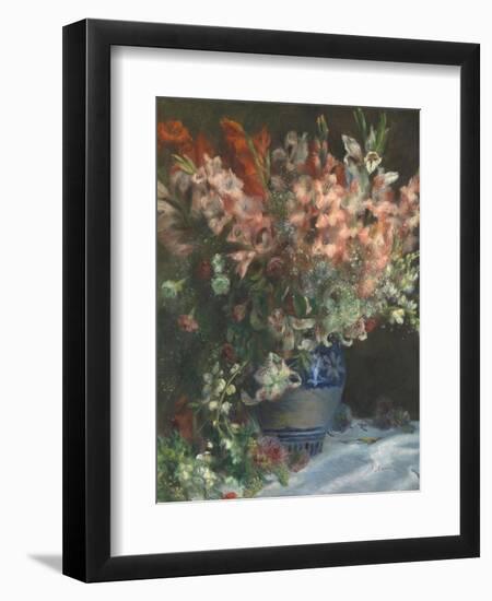 Gladioli in a Vase, C. 1875-Pierre-Auguste Renoir-Framed Giclee Print