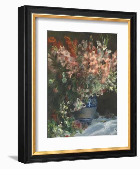 Gladioli in a Vase, C. 1875-Pierre-Auguste Renoir-Framed Giclee Print