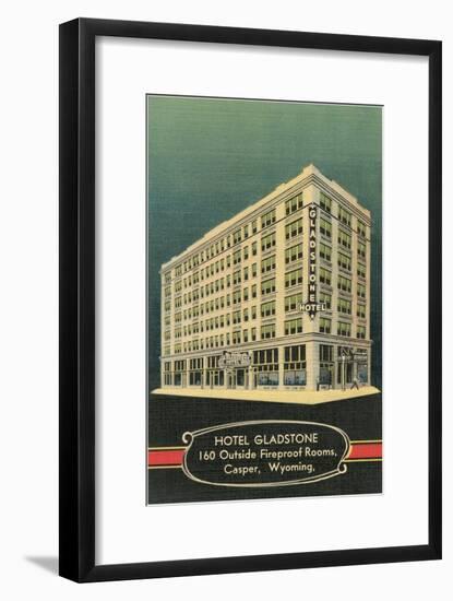 Gladstone Hotel, Casper, Wyoming-null-Framed Art Print