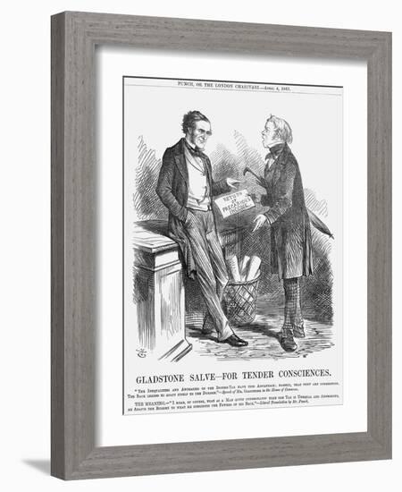 Gladstone Salve - for Tender Consciences, 1863-John Tenniel-Framed Giclee Print