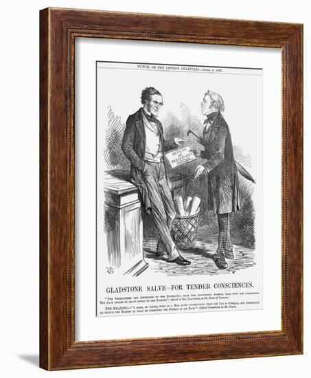 Gladstone Salve - for Tender Consciences, 1863-John Tenniel-Framed Giclee Print