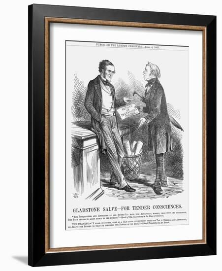 Gladstone Salve - for Tender Consciences, 1863-John Tenniel-Framed Giclee Print