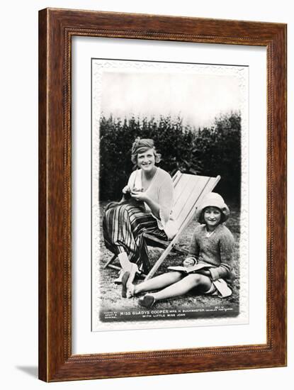 Gladys Cooper (1888-197), English Actress, with Her Daughter Joan, Early 20th Century-Sport & General-Framed Giclee Print